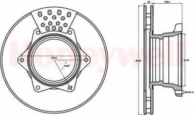 BENDIX 562481B гальмівний диск