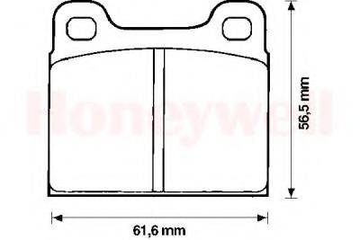 BENDIX 571213B Комплект гальмівних колодок, дискове гальмо