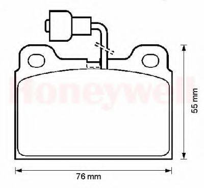 BENDIX 571303B Комплект гальмівних колодок, дискове гальмо