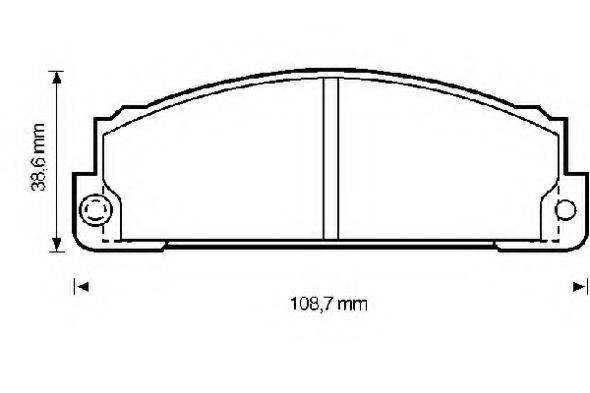 BENDIX 571362B Комплект гальмівних колодок, дискове гальмо