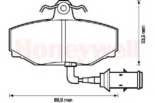 BENDIX 571396B Комплект гальмівних колодок, дискове гальмо