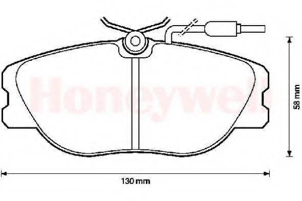 BENDIX 571423B Комплект гальмівних колодок, дискове гальмо