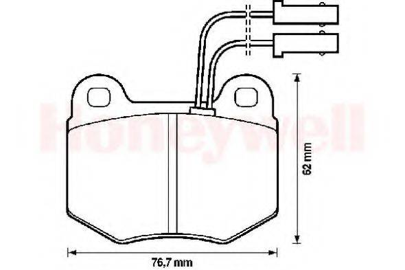 BENDIX 571450B Комплект гальмівних колодок, дискове гальмо