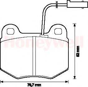 BENDIX 571466B Комплект гальмівних колодок, дискове гальмо