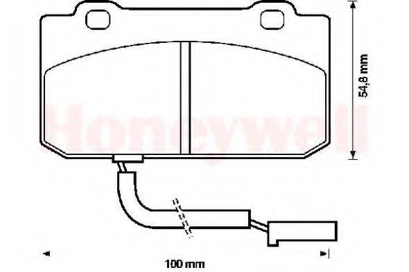 BENDIX 571467B Комплект гальмівних колодок, дискове гальмо