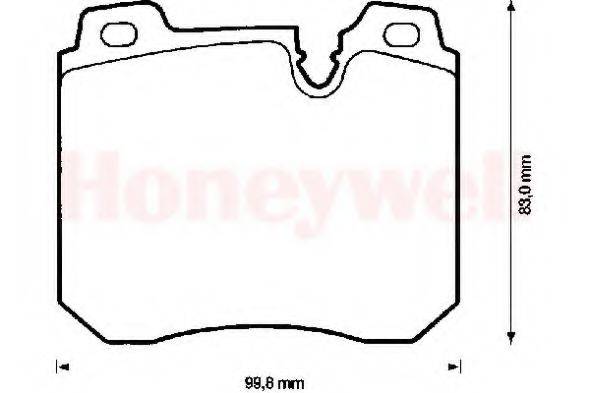 BENDIX 571842B Комплект гальмівних колодок, дискове гальмо