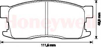 BENDIX 572228B Комплект гальмівних колодок, дискове гальмо