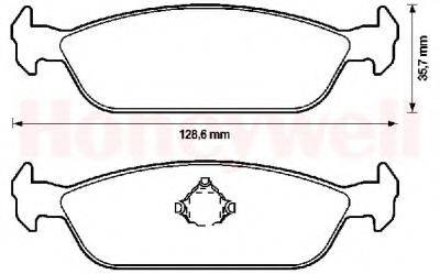 BENDIX 572307B Комплект гальмівних колодок, дискове гальмо