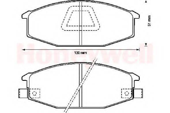 BENDIX 572315B Комплект гальмівних колодок, дискове гальмо