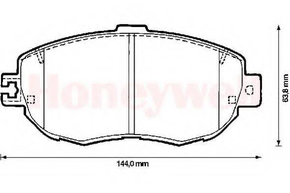 BENDIX 572380B Комплект гальмівних колодок, дискове гальмо