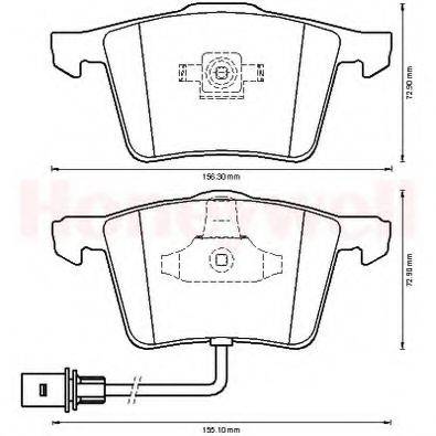 BENDIX 573198B Комплект гальмівних колодок, дискове гальмо