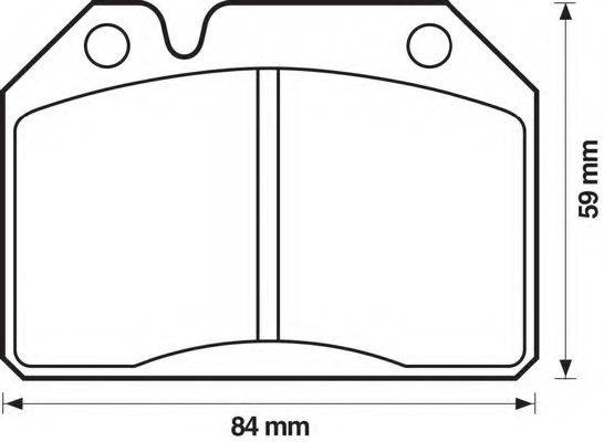 BENDIX 571203B Комплект гальмівних колодок, дискове гальмо