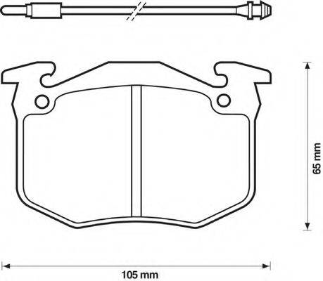 BENDIX 571262B Комплект гальмівних колодок, дискове гальмо