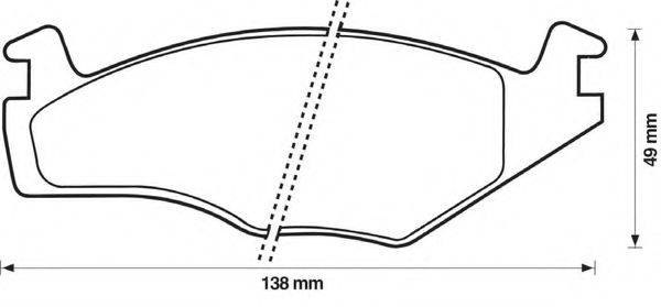 BENDIX 571316B Комплект гальмівних колодок, дискове гальмо