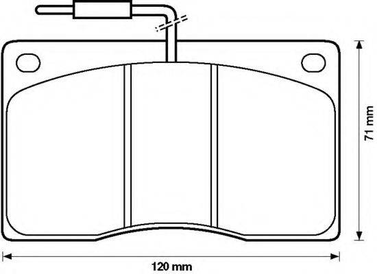 BENDIX 571321B Комплект гальмівних колодок, дискове гальмо