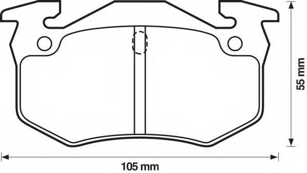 BENDIX 571335B Комплект гальмівних колодок, дискове гальмо