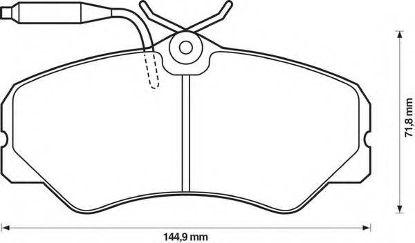 BENDIX 571393B Комплект гальмівних колодок, дискове гальмо