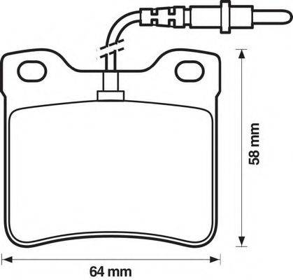 BENDIX 571398B Комплект гальмівних колодок, дискове гальмо