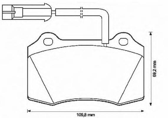 BENDIX 571427B Комплект гальмівних колодок, дискове гальмо