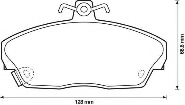 BENDIX 571438B Комплект гальмівних колодок, дискове гальмо