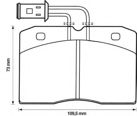 BENDIX 571447B Комплект гальмівних колодок, дискове гальмо