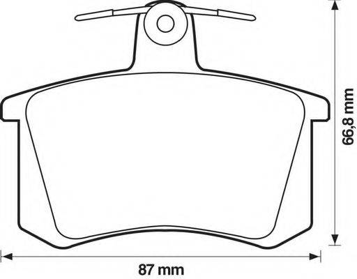 BENDIX 571462B Комплект гальмівних колодок, дискове гальмо