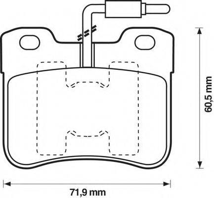 BENDIX 571473B Комплект гальмівних колодок, дискове гальмо