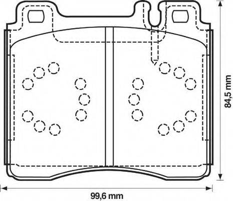 BENDIX 571477B Комплект гальмівних колодок, дискове гальмо