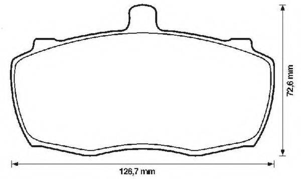 BENDIX 571822B Комплект гальмівних колодок, дискове гальмо