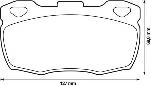 BENDIX 571827B Комплект гальмівних колодок, дискове гальмо