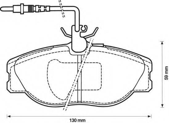 BENDIX 571838B Комплект гальмівних колодок, дискове гальмо