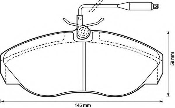 BENDIX 571839B Комплект гальмівних колодок, дискове гальмо