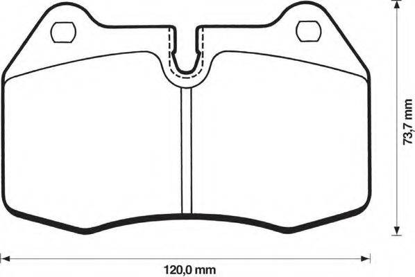 BENDIX 571852B Комплект гальмівних колодок, дискове гальмо