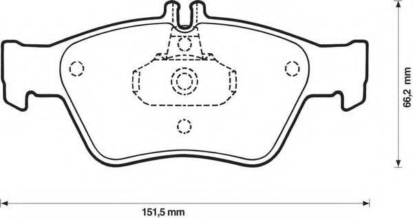 BENDIX 571877B Комплект гальмівних колодок, дискове гальмо