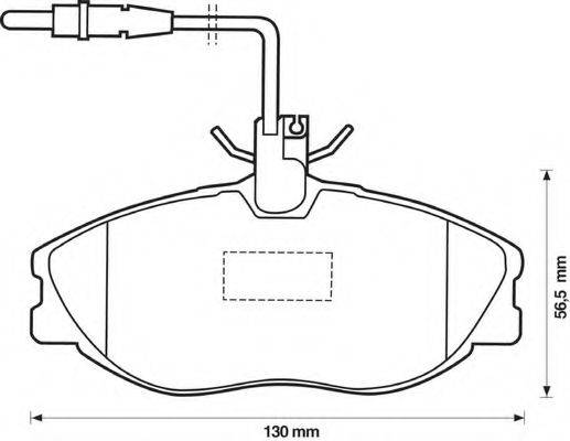 BENDIX 571898B Комплект гальмівних колодок, дискове гальмо