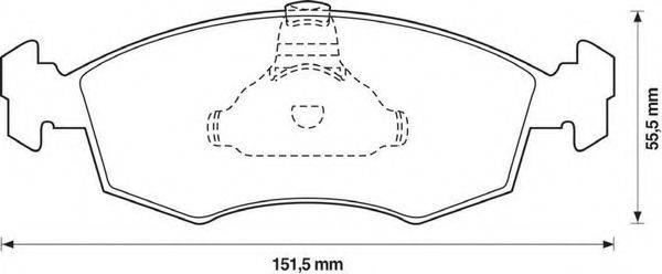 BENDIX 571974B Комплект гальмівних колодок, дискове гальмо