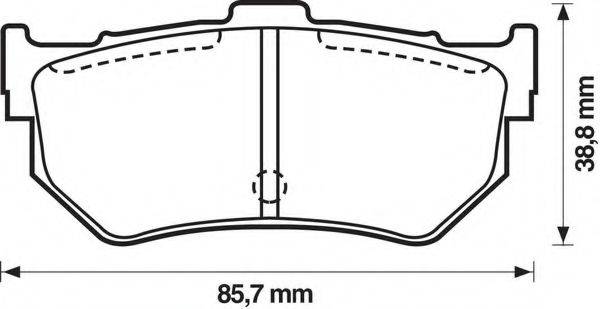 BENDIX 572133B Комплект гальмівних колодок, дискове гальмо