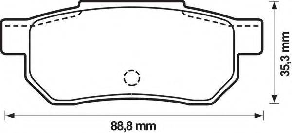 BENDIX 572135B Комплект гальмівних колодок, дискове гальмо