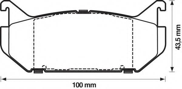 BENDIX 572161B Комплект гальмівних колодок, дискове гальмо