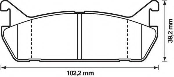 BENDIX 572163B Комплект гальмівних колодок, дискове гальмо