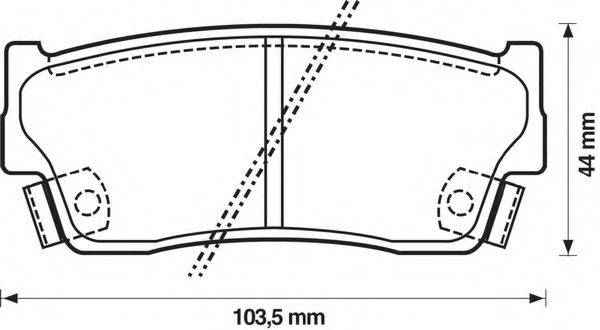 BENDIX 572166B Комплект гальмівних колодок, дискове гальмо