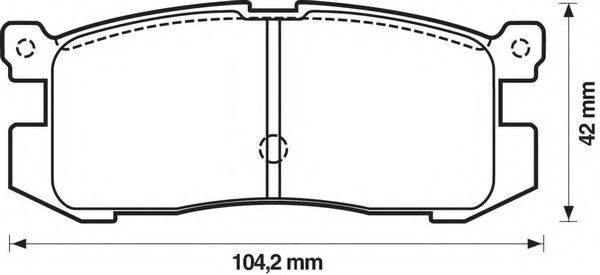 BENDIX 572169B Комплект гальмівних колодок, дискове гальмо