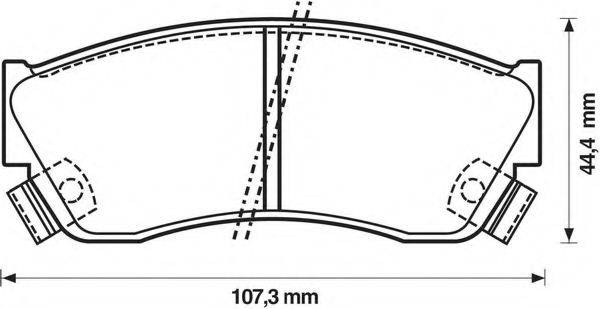 BENDIX 572179B Комплект гальмівних колодок, дискове гальмо