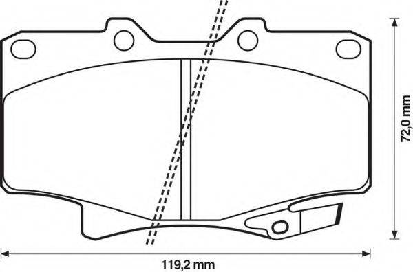 BENDIX 572253B Комплект гальмівних колодок, дискове гальмо