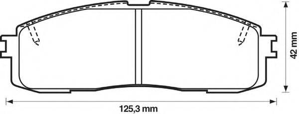 BENDIX 572264B Комплект гальмівних колодок, дискове гальмо