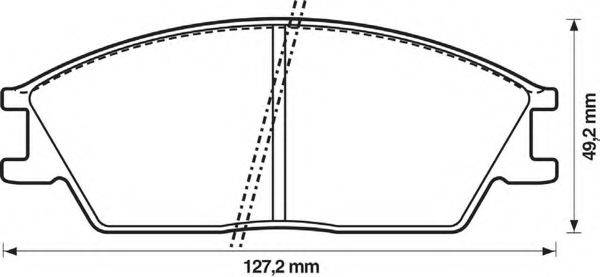 BENDIX 572268B Комплект гальмівних колодок, дискове гальмо