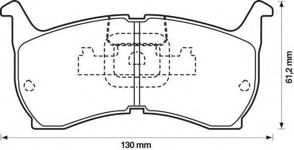 BENDIX 572319B Комплект гальмівних колодок, дискове гальмо