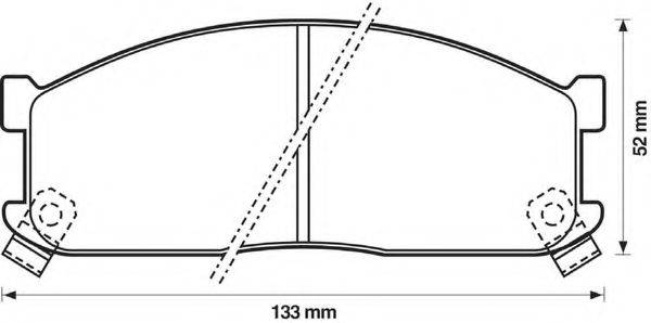 BENDIX 572332B Комплект гальмівних колодок, дискове гальмо