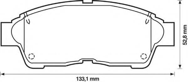 BENDIX 572333B Комплект гальмівних колодок, дискове гальмо