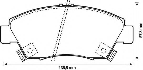 BENDIX 572340B Комплект гальмівних колодок, дискове гальмо